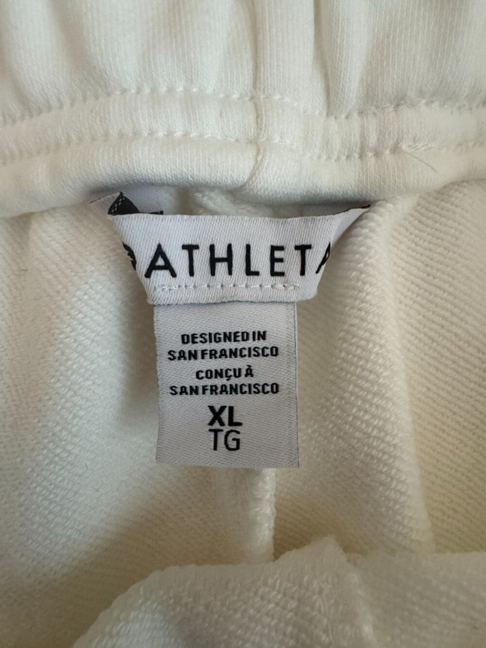 NWT Athleta Heavyweight Terry Bermuda Shorts in White - Picture 6 of 10
